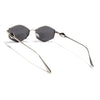 Hexagonal Polarized Sunglasses (Black Lens | Silver Frame - SLPMG9075)