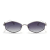 Hexagonal Polarized Sunglasses (Grey Lens | Silver Frame - SLPMG9076)