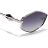 Hexagonal Polarized Sunglasses (Grey Lens | Silver Frame - SLPMG9076)