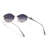 Hexagonal Polarized Sunglasses (Grey Lens | Silver Frame - SLPMG9076)