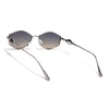 Hexagonal Polarized Sunglasses (Olive Lens | Silver Frame - SLPMG9077)
