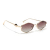 Hexagonal Polarized Sunglasses (Brown Lens | Golden Frame - SLPMG9078)