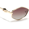 Hexagonal Polarized Sunglasses (Brown Lens | Golden Frame - SLPMG9078)