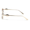 Hexagonal Polarized Sunglasses (Brown Lens | Golden Frame - SLPMG9078)