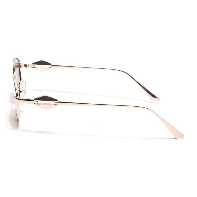 Hexagonal Polarized Sunglasses (Red Lens | Golden Frame - SLPMG9079)