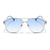 Wayfarer Sunglasses (Blue Lens | Silver Frame - SLMG9020)
