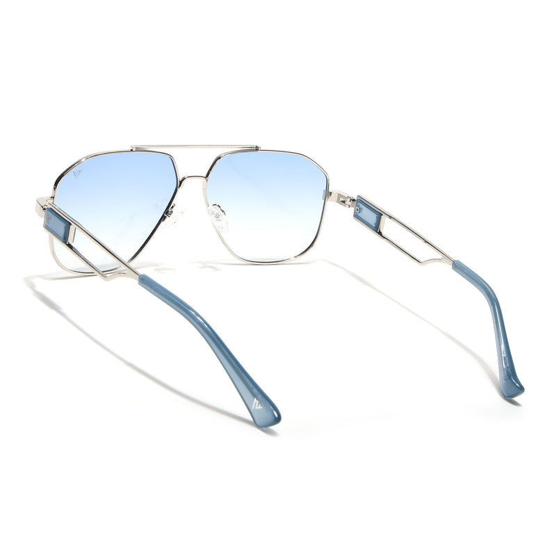 Wayfarer Sunglasses (Blue Lens | Silver Frame - SLMG9020)