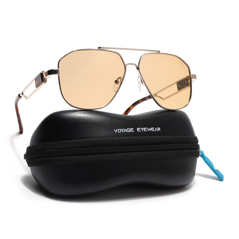 Wayfarer Sunglasses (Yellow Lens | Golden Frame - SLMG9021)