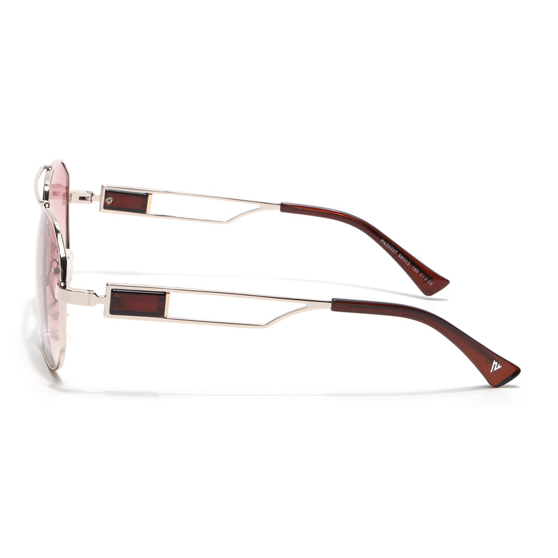 Wayfarer Sunglasses (Pink Lens | Golden Frame - SLMG9022)