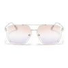 Wayfarer Polarized Sunglasses (Brown & Grey Lens | Silver Frame - SLPMG9034)