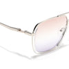 Wayfarer Polarized Sunglasses (Brown & Grey Lens | Silver Frame - SLPMG9034)