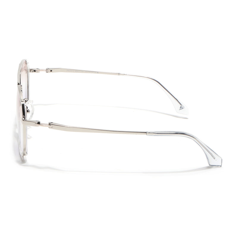 Wayfarer Polarized Sunglasses (Brown & Grey Lens | Silver Frame - SLPMG9034)