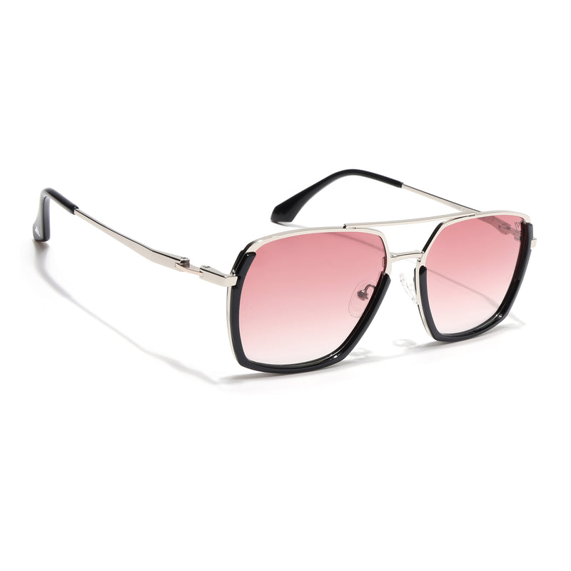 Wayfarer Polarized Sunglasses (Red Lens | Silver Frame - SLPMG9035)