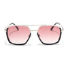 Wayfarer Polarized Sunglasses (Red Lens | Silver Frame - SLPMG9035)