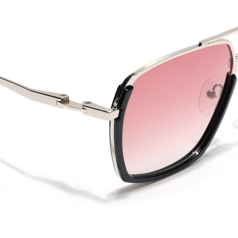 Wayfarer Polarized Sunglasses (Red Lens | Silver Frame - SLPMG9035)