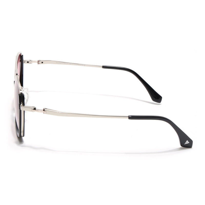 Wayfarer Polarized Sunglasses (Red Lens | Silver Frame - SLPMG9035)