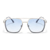 Wayfarer Polarized Sunglasses (Blue Lens | Silver Frame - SLPMG9036)