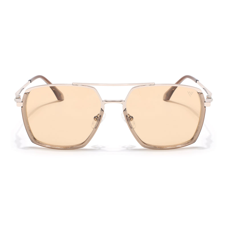 Wayfarer Polarized Sunglasses (Yellow Lens | Golden Frame - SLPMG9037)