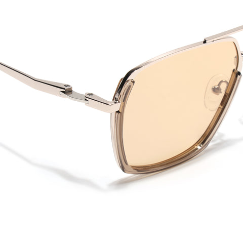 Wayfarer Polarized Sunglasses (Yellow Lens | Golden Frame - SLPMG9037)