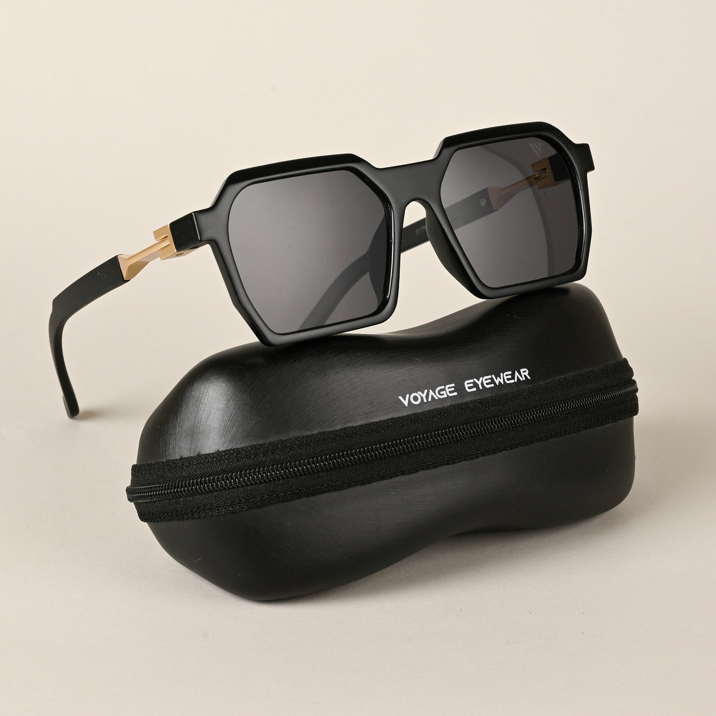 Voyage Black Wayfarer Sunglasses for Men & Women (8779MG4193)