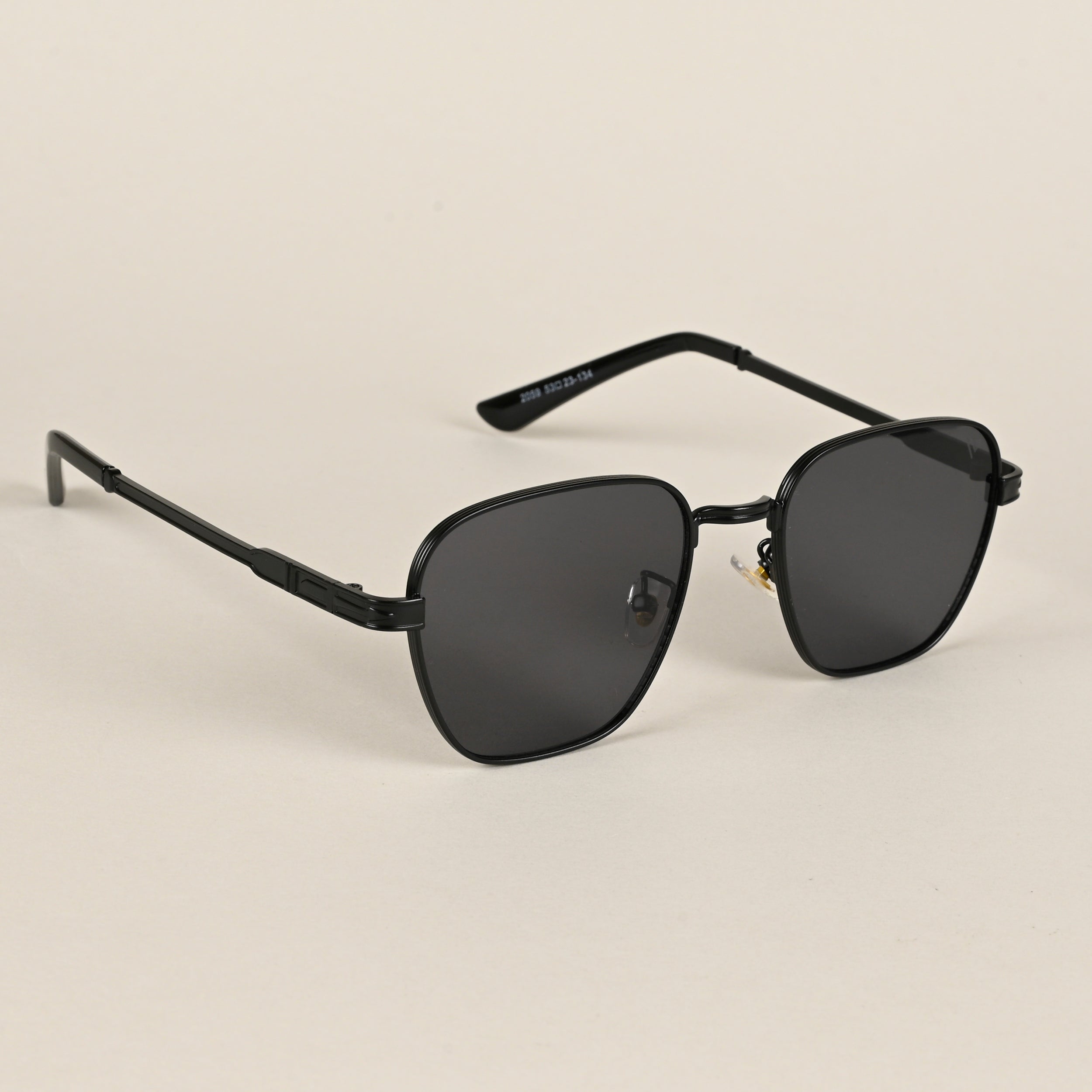 Voyage UV Protected Black Square Unisex Sunglasses