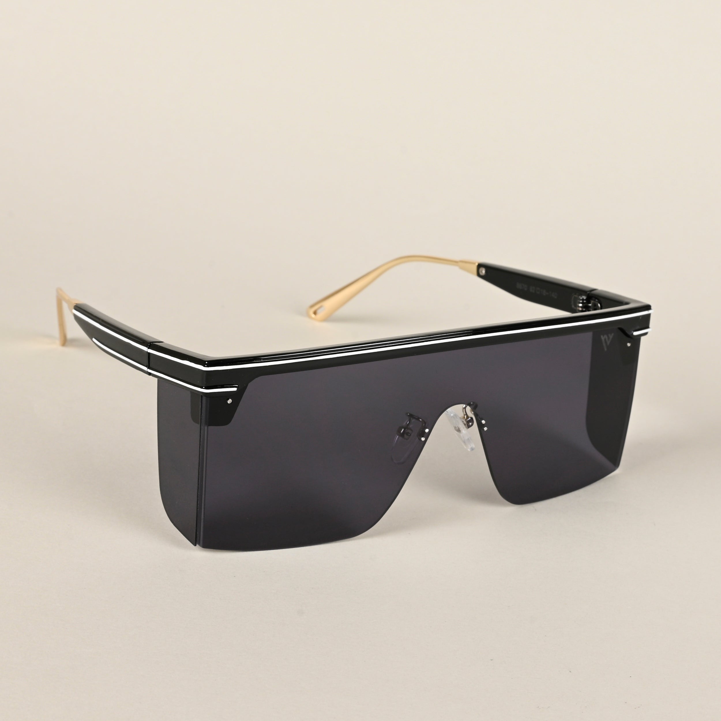 Voyage Black Wayfarer Sunglasses for Men & Women (8670MG4182)