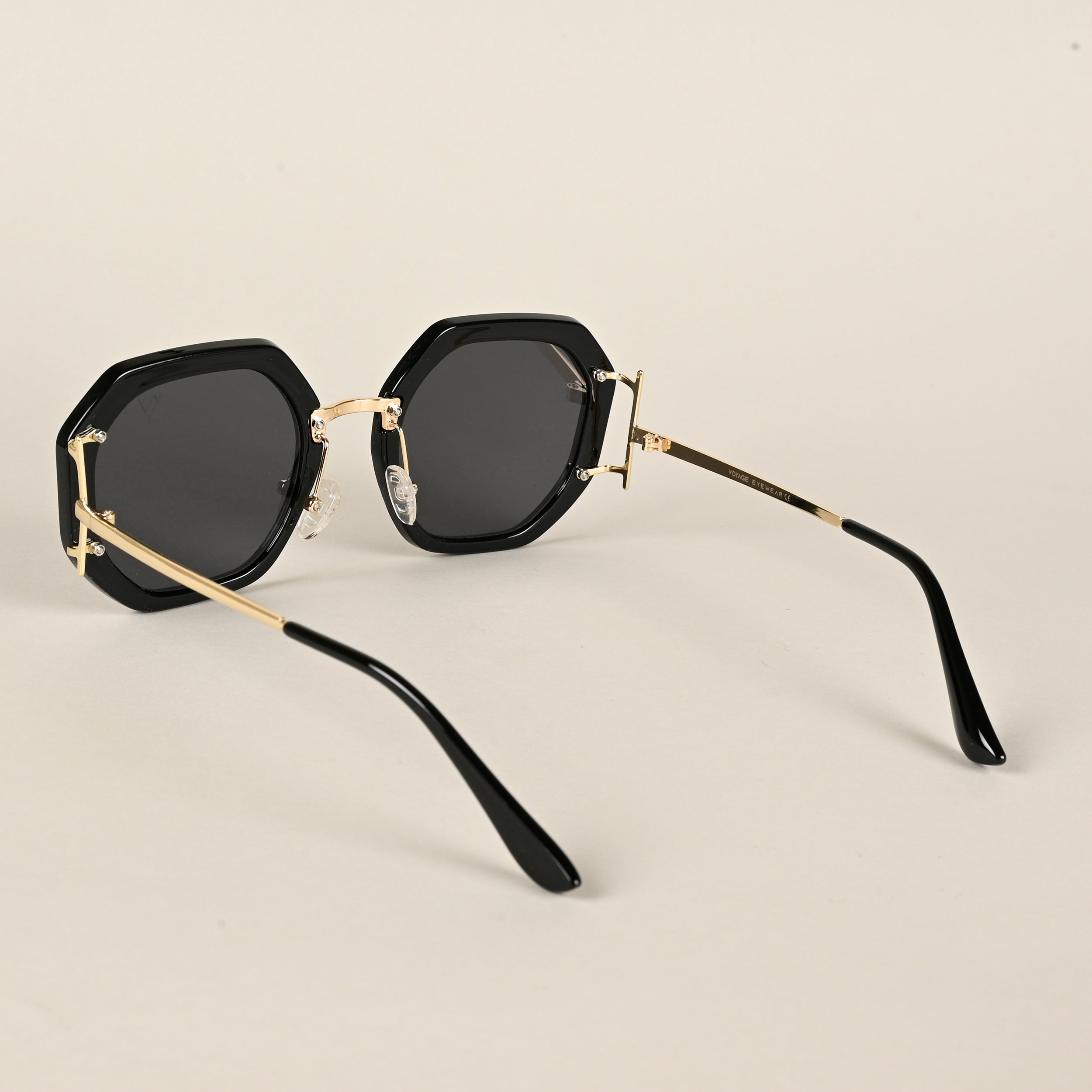 Voyage Black Geometric Sunglasses for Men & Women (315MG4198)