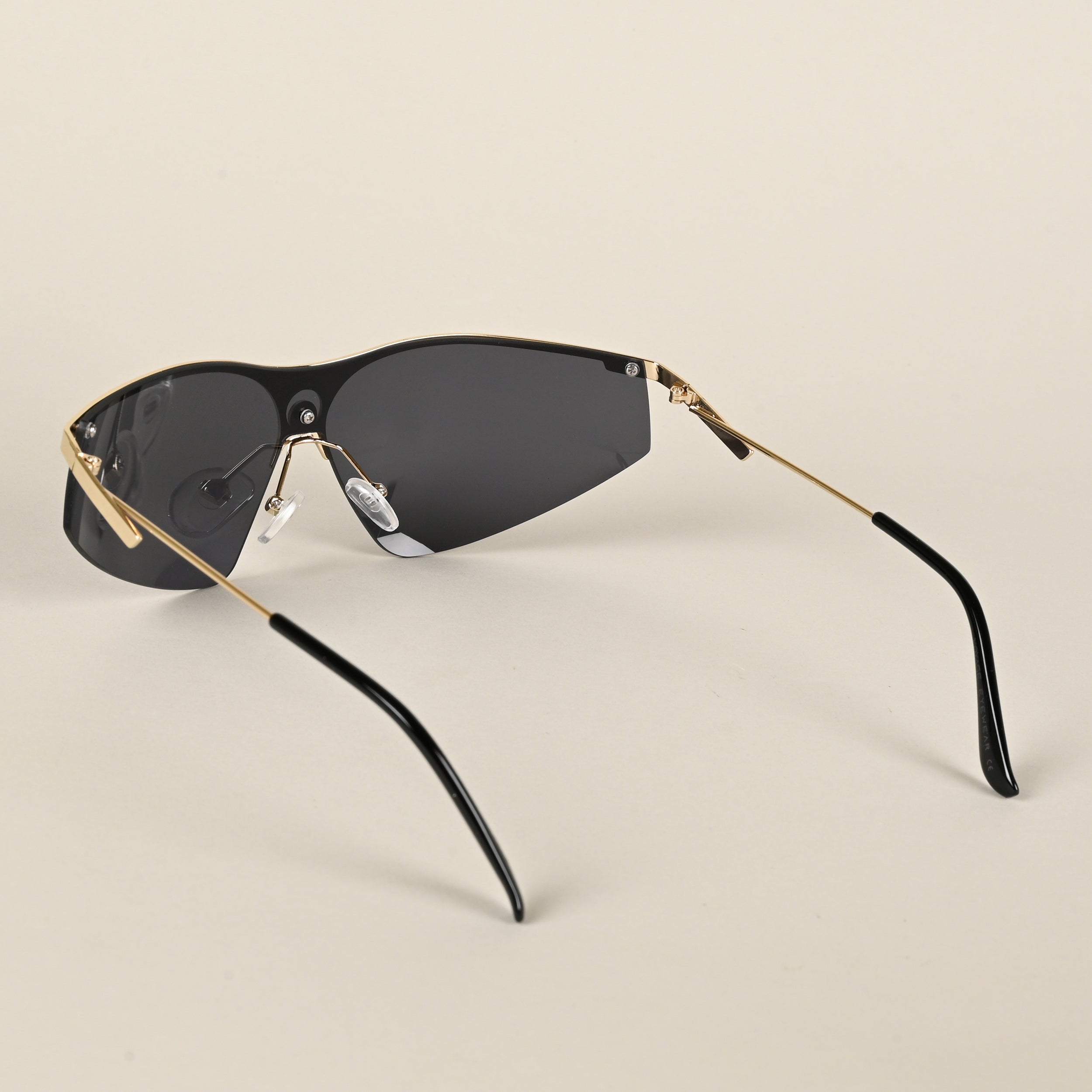 Voyage Black Wrap-Around Sunglasses for Men & Women (3563MG4219)