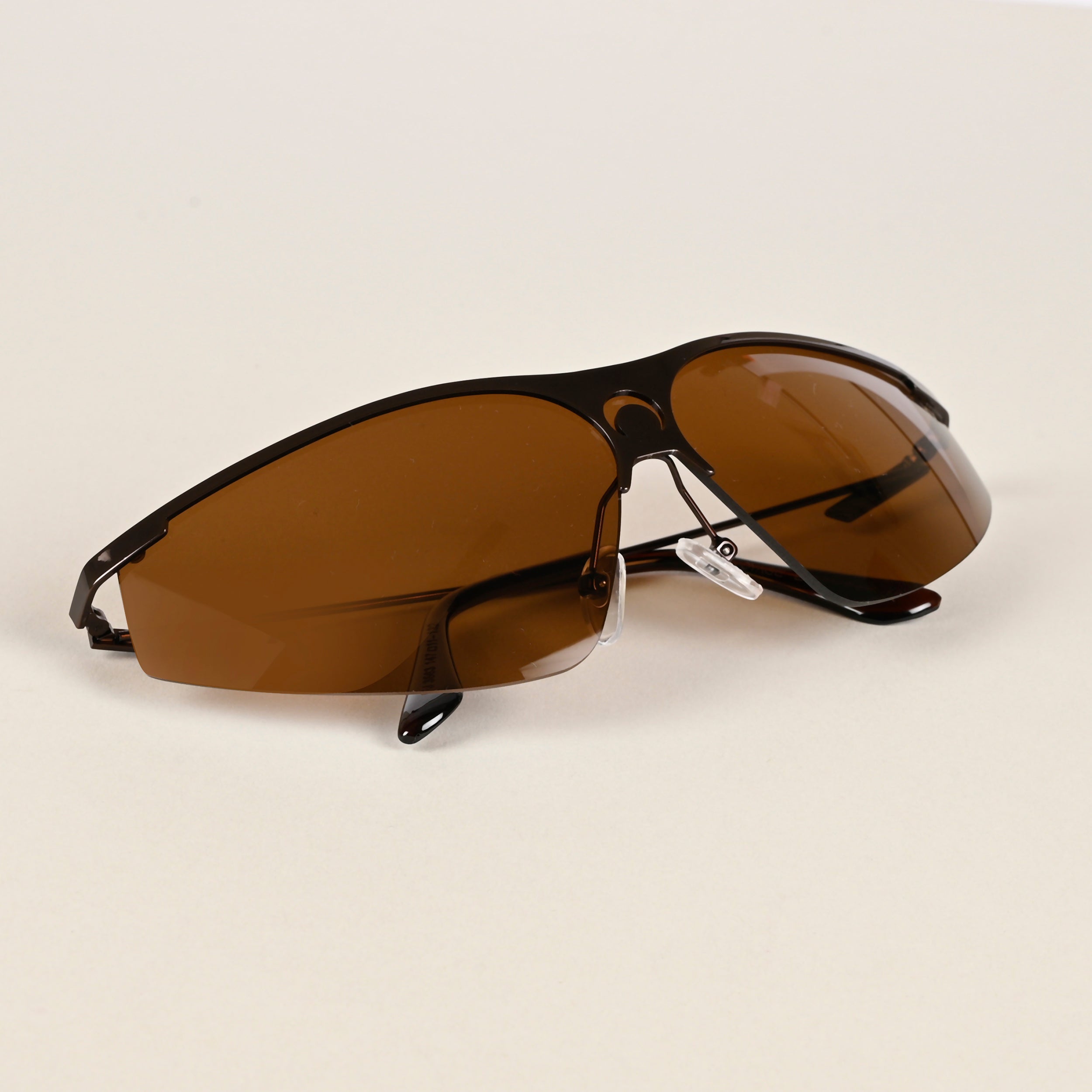 Voyage Brown Wrap-Around Sunglasses for Men & Women (3563MG4223)