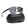 Aviator Polarized Sunglasses for Men & Women (Black Lens | Black Frame - SLPMG7224)