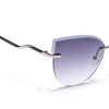 Cateye Sunglasses for Women (Grey & Clear Lens | Silver Frame - SLMG7220)