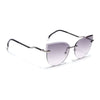Cateye Sunglasses for Women (Grey & Purple Lens | Silver Frame - SLMG7221)