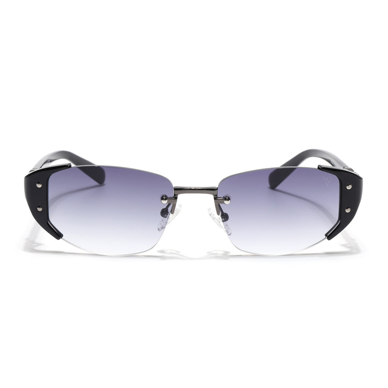 Rimless Sunglasses (Grey Lens | Gun Matel & Black Frame - SLMG9023)