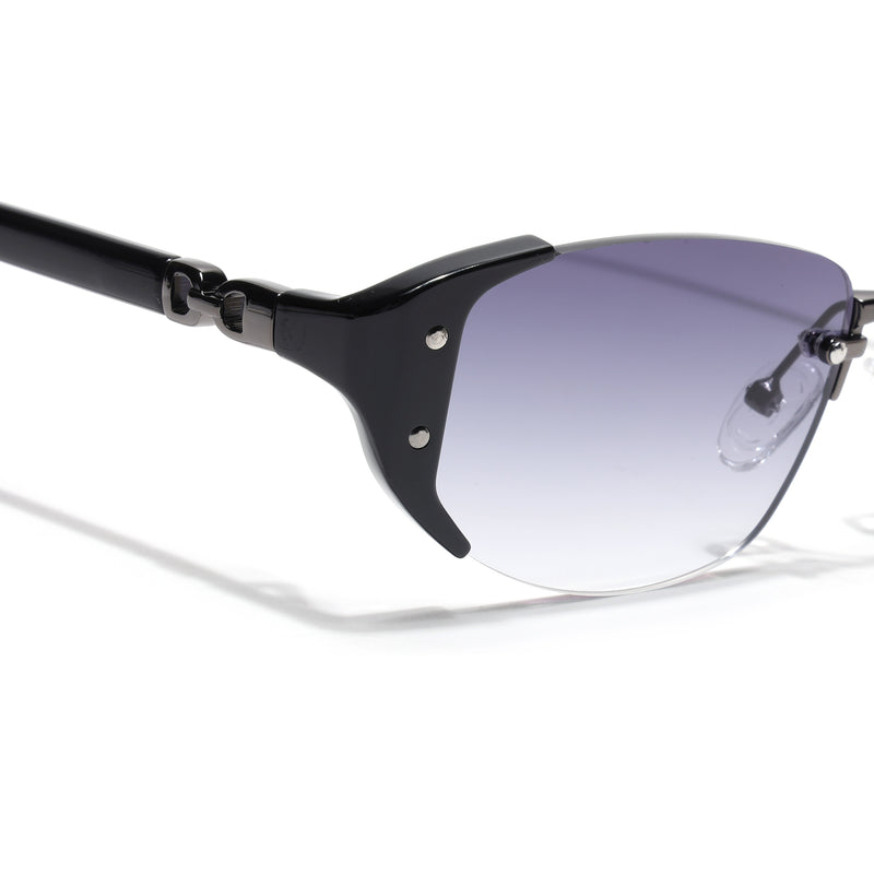 Rimless Sunglasses (Grey Lens | Gun Matel & Black Frame - SLMG9023)