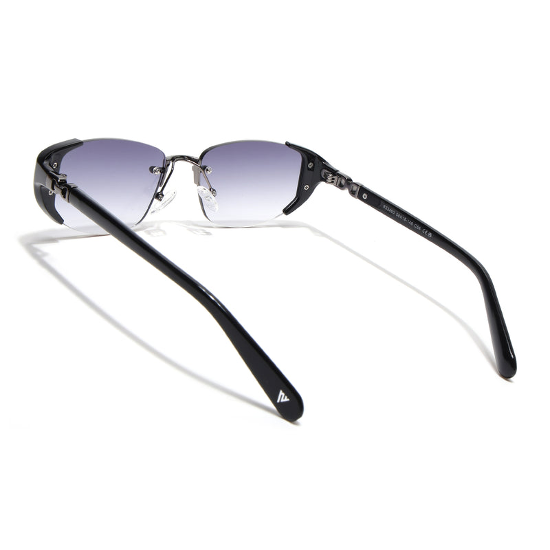 Rimless Sunglasses (Grey Lens | Gun Matel & Black Frame - SLMG9023)