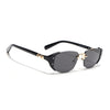 Rimless Sunglasses (Black Lens | Golden & Black Frame - SLMG9024)
