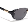 Rimless Sunglasses (Black Lens | Golden & Black Frame - SLMG9024)