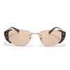 Rimless Sunglasses (Brown Lens | Golden & Demi Brown Frame - SLMG9025)