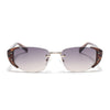 Rimless Sunglasses (Brown Lens | Golden & Brown Frame - SLMG9026)