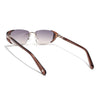 Rimless Sunglasses (Brown Lens | Golden & Brown Frame - SLMG9026)