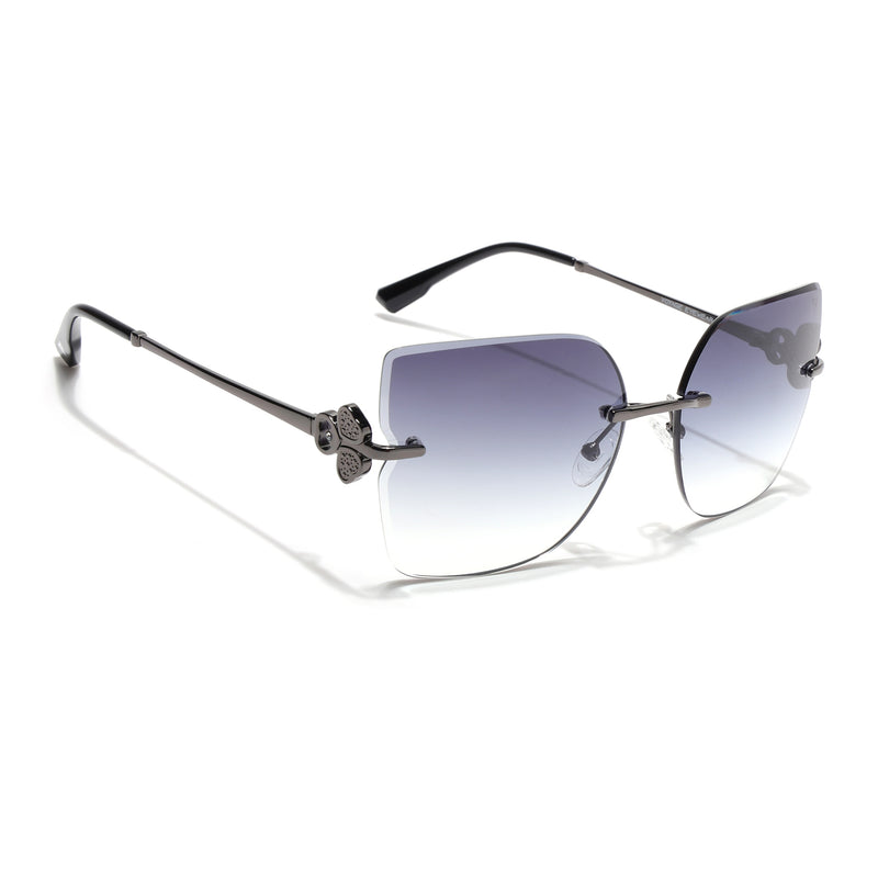 Rimless Sunglasses (Grey Lens | Gun Matel Frame - SLMG9053)