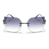 Rimless Sunglasses (Grey Lens | Gun Matel Frame - SLMG9053)