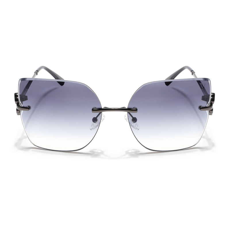 Rimless Sunglasses (Grey Lens | Gun Matel Frame - SLMG9053)