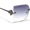 Rimless Sunglasses (Grey Lens | Gun Matel Frame - SLMG9053)