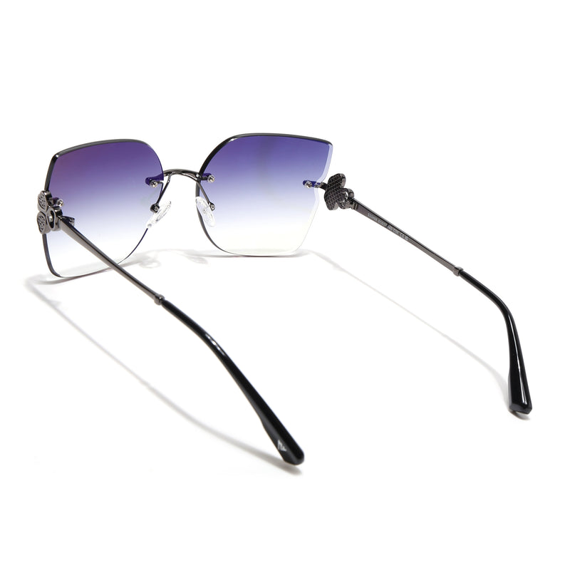 Rimless Sunglasses (Grey Lens | Gun Matel Frame - SLMG9053)