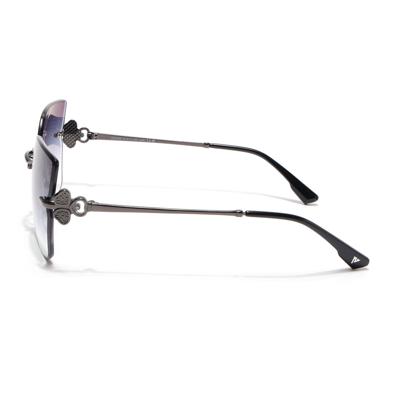 Rimless Sunglasses (Grey Lens | Gun Matel Frame - SLMG9053)