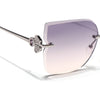 Rimless Sunglasses (Peach Lens | Silver Frame - SLMG9054)