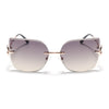 Rimless Sunglasses (Brown Lens | Rose Golden Frame - SLMG9055)