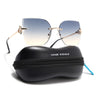 Rimless Sunglasses (Blue Lens | Golden Frame - SLMG9056)