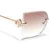 Rimless Sunglasses (Brown Lens | Golden Frame - SLMG9057)